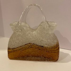 Decorative Glass Pocketbook Vase